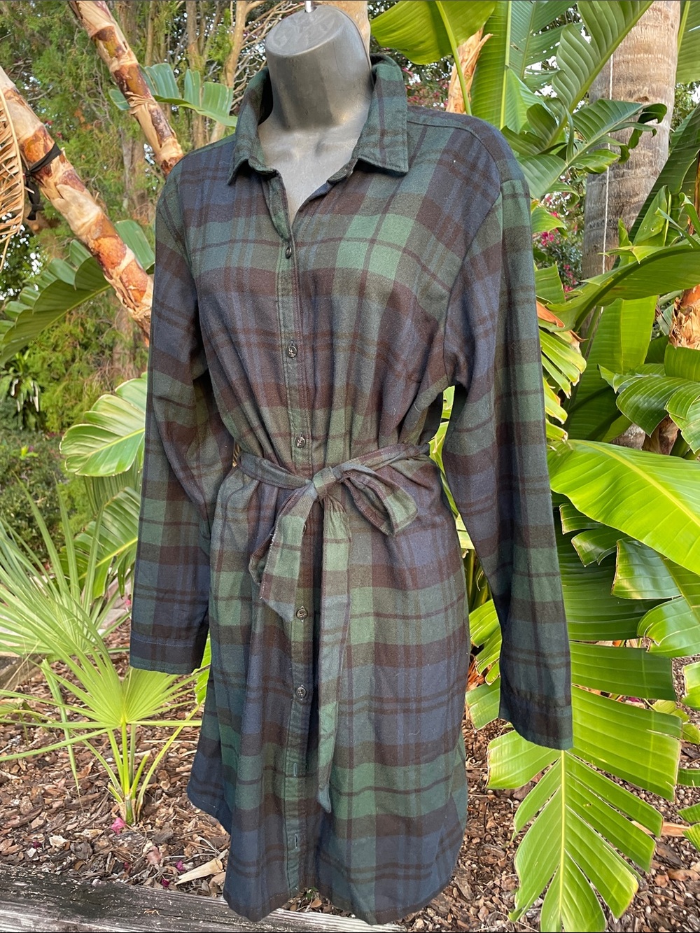 plaid flannel shirt dress by Abercrombie and Fitch